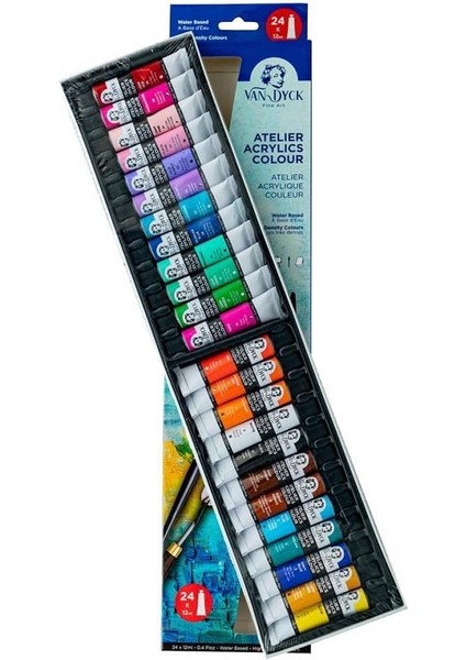 Dyck Akrilik Boya 12ML 24 Renk Set