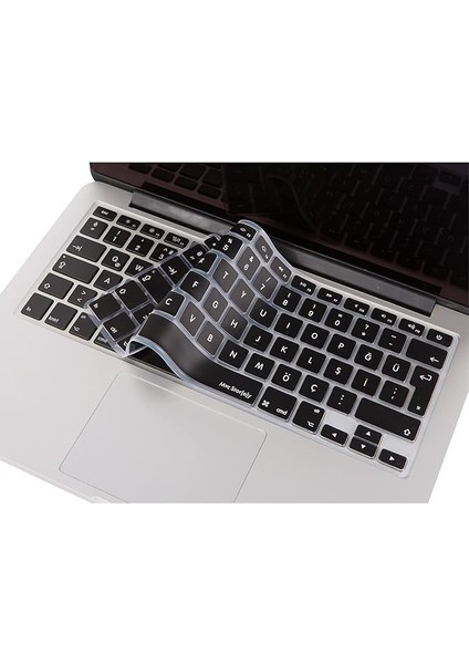 Klavye Koruyucu Macbook Klavye Air Pro (Türkçe Q) (Eski Usb'li Model 2008/2017) ile Uyumlu Siyah