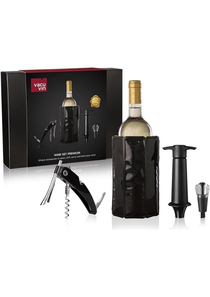 Vin Premium Şarap Seti 4 Parça Hediye Kutulu