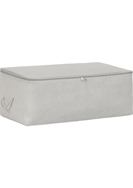 Home Textile Orta Boy Gri Balıksırtı Hurç 52 x 28 x 21 cm