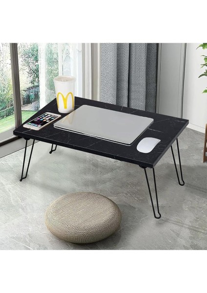 Shop Laptop Sehpası Yatak Kahvaltı Masası Çalışma Masası Royal Mermer 60 x 40