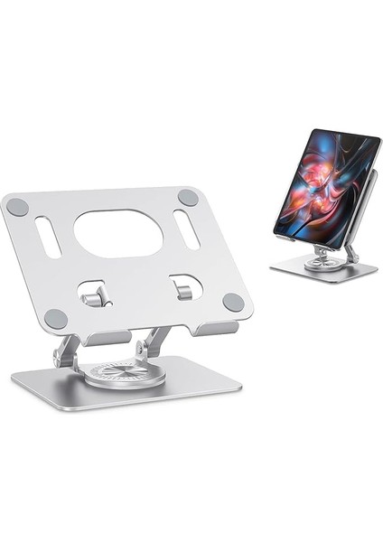 &amp; Ipad ve Telefon Standı Metal Protatif Masaüstü 360 Derece Ayarlanabilir Stand 4 ve 13.1 Inç Kadar Desterler Tablet