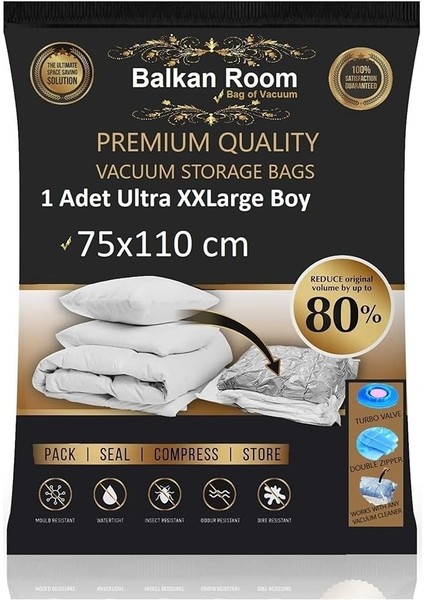 Room-Vakum Hurcu 75 x 110 Vakumlu Hurç Ultra Xxlarge Boy Vakumlu Poşet