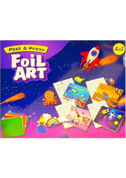 Seçtim Aldım Foil Art Peel Press Metalize Çıkartma Sanatı 4in1 3