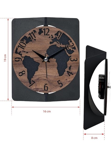 19X15 cm Metal Ahşap Dekoratif Masa Üstü Saati modelleri