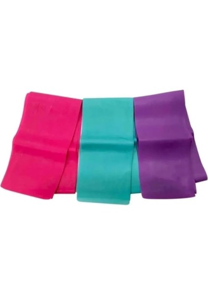 Pilates Direnç Lastiği – 90X7,5 cm Farklı Dirençlerde Pilates Bandı Seti 1 Adet fiyatları