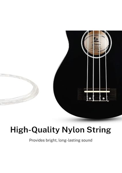 DUS-10N Soprano Ukulele Seti (Siyah) fiyatları