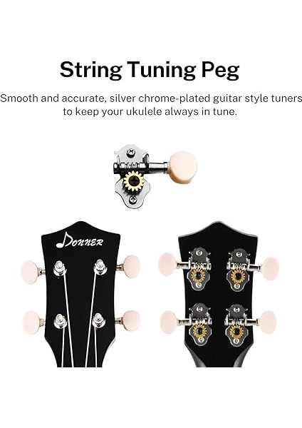 DUS-10N Soprano Ukulele Seti (Siyah) indirimleri