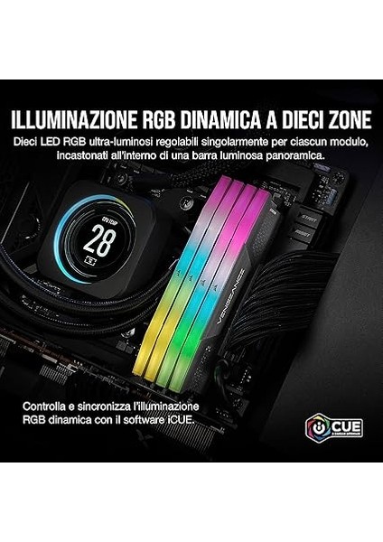 CMH96GX5M2E6000Z36 Vengeance Rgb 96GB (2X48GB) 6000MHZ Ddr5 CL36 Amd Expo &amp; Intel Xmp Ram fırsatları