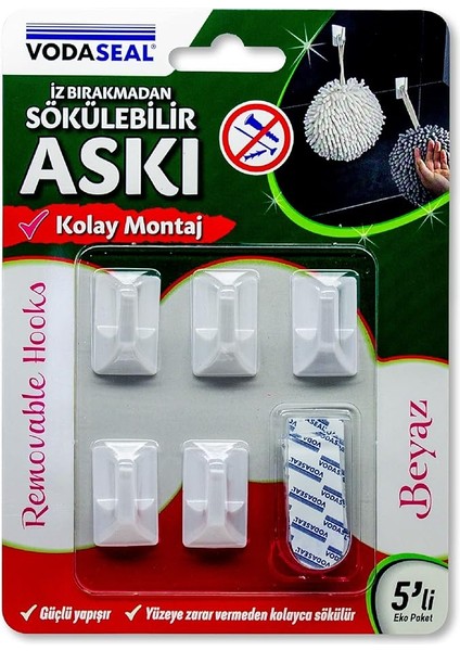 Beyaz 5li Iz Bırakmayan Askı