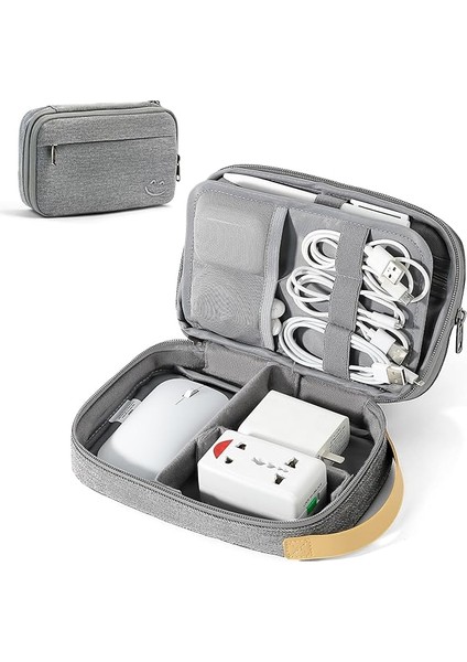 Seyahat Kablo Organizatörü, Seyahat Kablo Çantası, Su Geçirmez, Elektronik Aksesuar Çantası, Şarj Cihazı, Nesneler, Adaptörler, Hafıza Kartları, Kablo, Usb, Gri, Kablo Düzenleme Torbaları