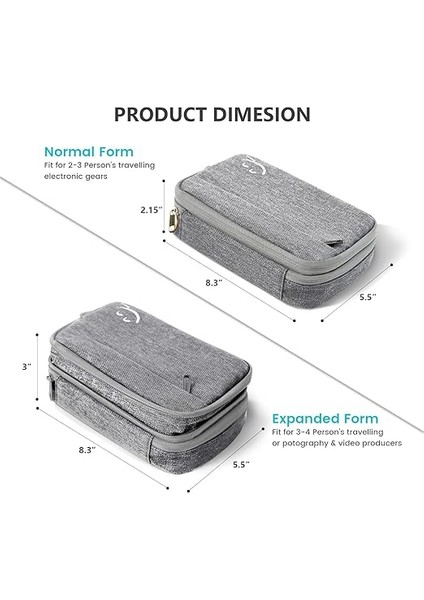 Seyahat Kablo Organizatörü, Seyahat Kablo Çantası, Su Geçirmez, Elektronik Aksesuar Çantası, Şarj Cihazı, Nesneler, Adaptörler, Hafıza Kartları, Kablo, Usb, Gri, Kablo Düzenleme Torbaları fırsatları