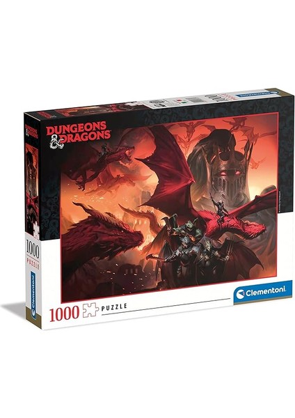 39733 Dungeons &amp; Dragons Dungeons &amp; Dragons, 1000 Parça Yapboz Yetişkinler ve Çocuklar Için, 10 Yaşındaki Çocuklar Için, Tüm Aile Için Beceri Oyunu