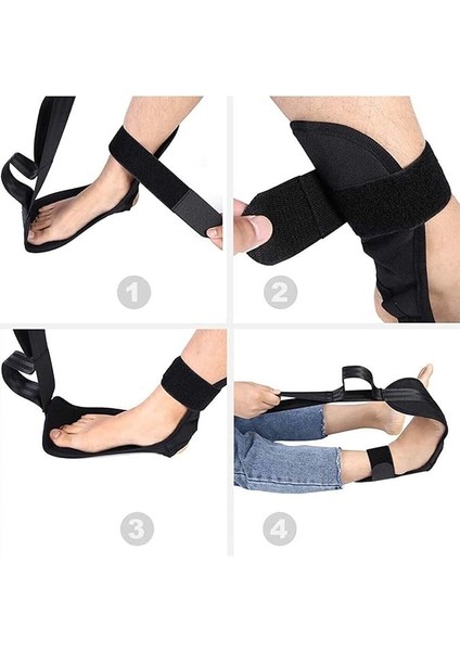 Yoga Linda Siyah Ayak Bacak Germe Askısı Pilates Fitness Kardiyo Vücut Kas Geliştirici Spor Aleti modelleri