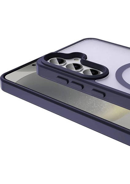 Samsung Galaxy S23 Fe ile Uyumlu Zore Sio Magsafe Manyetik Mat Arka Kapak Şok Emici Kaymaz Telefon Kılıfı – Siyah modelleri
