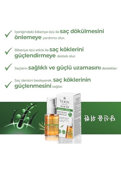 Vegan Biberiye Saç Bakım Serumu - Saç Dökülme Karşıtı, Hızlı Saç Uzatan, Sülfat, Paraben ve Silikon Içermeyen, 7 Doğal Aktif Içerikli, Besleyici ve Güçlendirici Saç ve Saç Derisi Serumu 50ML modelleri