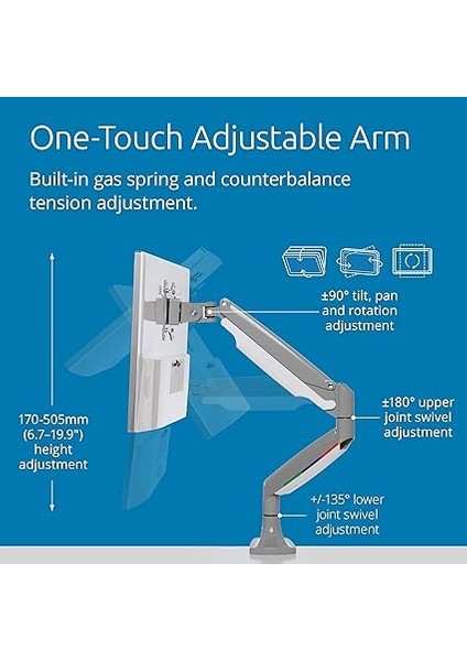 Tek Dokunuşlu Yüksekliği Ayarlanabilir Tek Monitör Kolu indirimleri