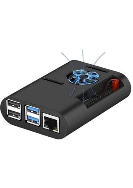 Pi 4 Fan Case-Siyah modelleri