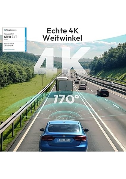 4K Dash Cam Ön ve Arka, 4K Araç Çizgi Kamerası Ön ve 2k Arka Kamera, Gece Görüşü, Starvıs Sensörü, Adas, 170° Geniş Açı, Dahili Gps ve Wifi, 24/7 Park Modu, 64 GB Sd Kart Dahil fiyatları