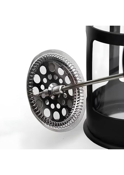 350 ml Cam French Press – Isıya Dayanıklı Cam, Paslanmaz Çelik Filtreli, Siyah Renkli Kahve ve Bitki Çayı Demliği modelleri