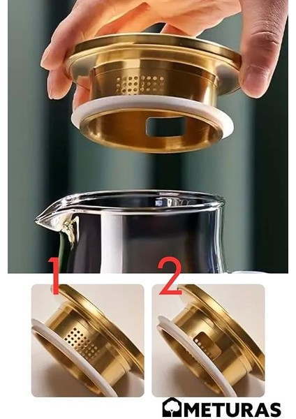 1800ML Vakumlu Cam Sürahi Metal Süzgeç ve Kapaklı modelleri