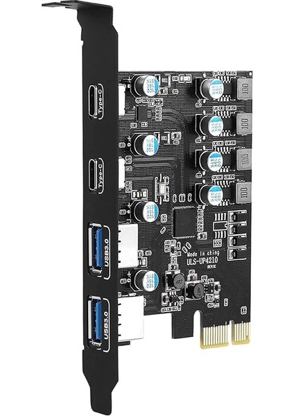 Pcıe - USB Genişletme Kartı 4 Bağlantı Noktası (2 x USB C, 2 x USB A), USB 3.0 Pcie Kartı Pcı Express Genişletme Kartı Masaüstü Pc Desteği Windows Mac Os Için