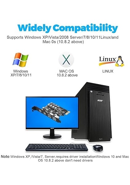 Pcıe - USB Genişletme Kartı 4 Bağlantı Noktası (2 x USB C, 2 x USB A), USB 3.0 Pcie Kartı Pcı Express Genişletme Kartı Masaüstü Pc Desteği Windows Mac Os Için indirimleri