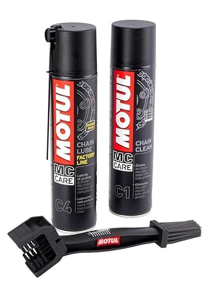 Zincir Temizleme Kiti - C4 400 ml + C1 400 ml + Zincir Temizleme Fırçası