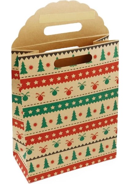 Design 25X32 Yılbaşı Işıltısı El Geçme Karton Çanta, Hediye Kutusu modelleri