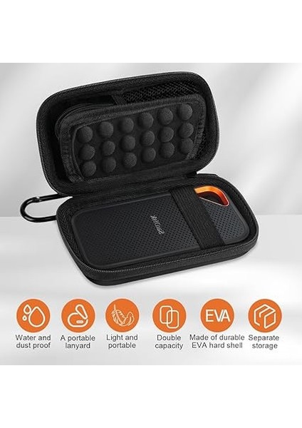 Sandisk Için Çanta, Elektronik Çanta Düzenleyici, Taşınabilir SSD Harici Sabit Disk, Taşınabilir Kablo Düzenleyici, Cep Telefonu Şarj Kablosu, Powerbank, USB Bellekler Için modelleri