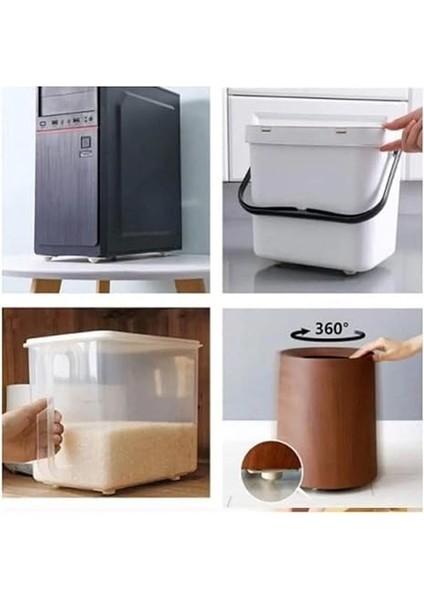 Pratik Bilyeli Eşya Kaydırma Aparatı, 4'lü Set Mini Yapışkanlı Tekerler, 360 Derece Dönebilen Küçük Bilyeli Tekerlekler fiyatları