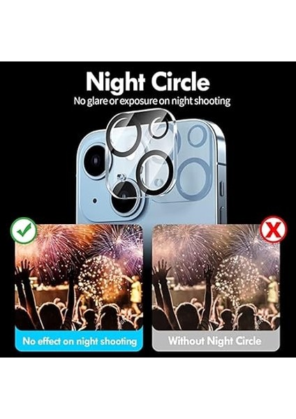 Trend iPhone 14 ve 14 Plus Uyumlu Kamera Lens Koruyucu Temperli Cam Kamera Koruyucu 9h Sertlik Hd Şeffaf Kamera Lens Kapağı Cam Film fiyatları