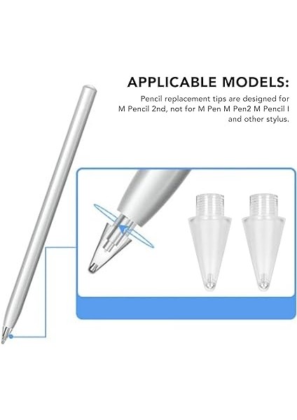 2 Adet M-Pencil Ipuçları, M-Pencil 2. Nesil Için Yedek Ipuçları, Yüksek Hassasiyet Hazretleri CD54 Nib Dokunmatik Kalem Ipuçları (Şeffaf) modelleri