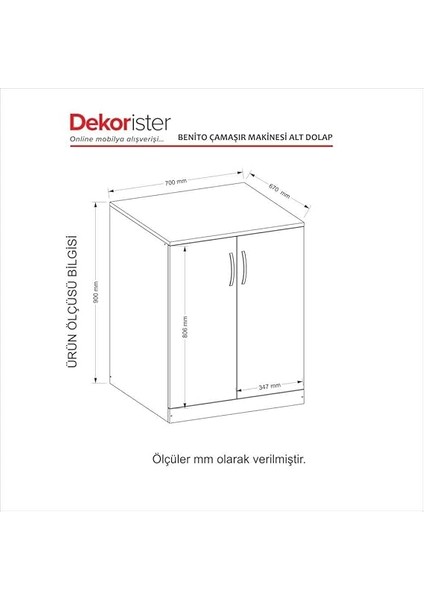 Benito Çamaşır Makinesi Alt Dolabı Beyaz fiyatları