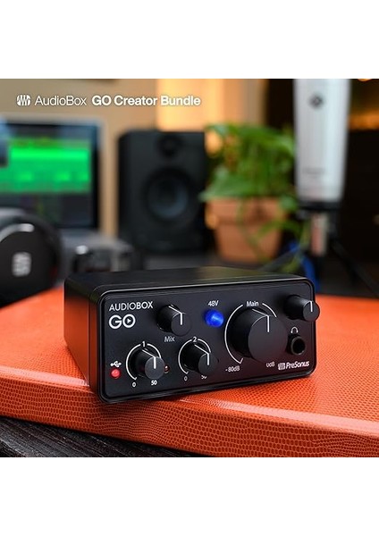 Audiobox Go Creator Bundle, Profesyonel Kayıt Seti (Ses Kartı, Kulaklık, Mikrofon ve Yazılım) fiyatları