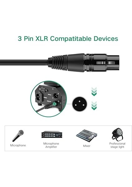 6.5mm Jack To Xlr Dişi Mikrofon Ses Bağlantı Kablosu 2 Metre modelleri