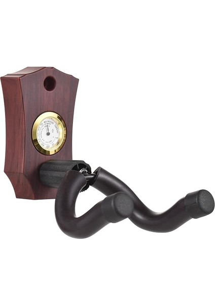 Higro Nem Ölçer ile 2'si 1 Arada Gitar Duvar Montajı Gitar Duvar Askısı Yaylı Enstrüman Tutucu Gitar Ukulele Mandolin Için Katı Sağlam Duvar Kanca Askısı