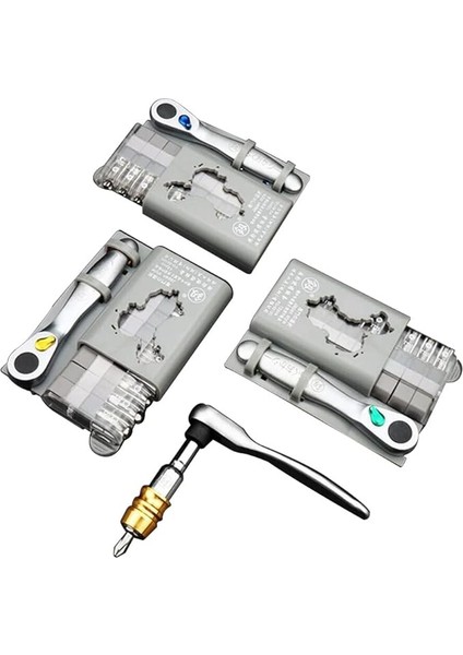 12 Adet Mini Cırcır Tornavida Seti Cırcır Anahtarı Seti