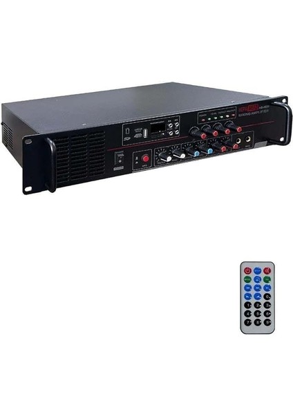 Merz HB-4600 Mixer Amfi 4 Bölgeli 4 Çıkışlı Anfi Zonlu 4X150W Bluetooth USB fiyatları