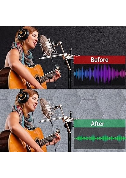 Paket Altıgen Akustik Paneller 14X12X0.4 Inç Kendinden Yapışkanlı Ses Geçirmez Duvar Panelleri Ev Stüdyosu Ses Tedavisi Için Sarı Akustik Köpük Dolgu indirimleri