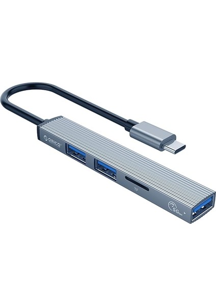 Type-C To 3 Portlu USB 3.0 Çoklayıcı Tf Micro Sd Kart Okuyucu Hub