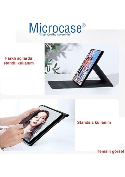 Lenovo Tab M10 Plus TB125FU 10.61 Inch (3.nesil) ile Uyumlu Sleeve Serisi Mıknatıs Kapak Standlı Kılıf - Siyah AL3319 modelleri