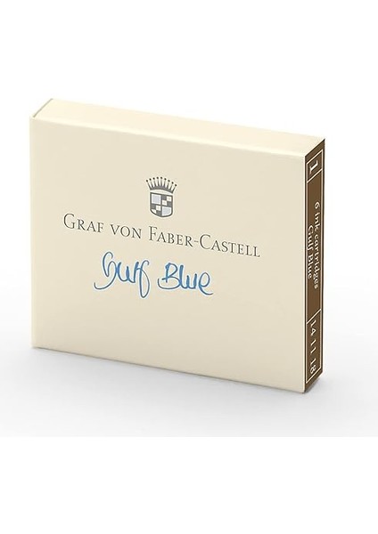 Von Faber-Castell Dolma Kalem Kartuşu 6'lı Körfez Mavisi