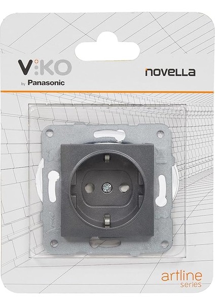 Novella Füme Toprakli Priz Çarpma Karşıtı Çocuk Korumalı Mekanizma+Düğme Kapak Çabuk Bağlanti Çarpma Karşıtı Çocuk Korumalı fiyatları