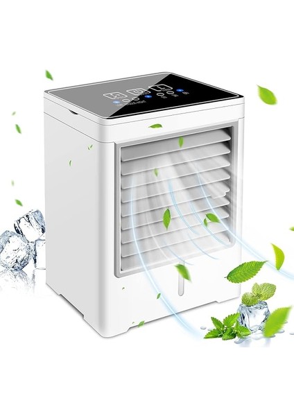 Taşınabilir Klimalar, 3 Hızlı USB Kişisel Mini Klima, Dokunmatik Ekranlı Evaporatif Hava Soğutucu, Oda, Çadır, Yatak Odası, Araba, Karavan ve Kamp Için Taşınabilir Klima Ünitesi Fanı