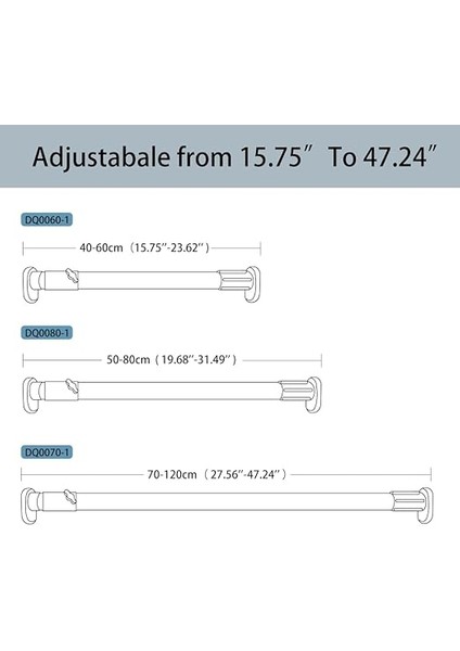 Elbise Askısı Gardırop Pencere Duş Perdesi Gergi Çubuğu, Delmesiz, Paslanmaz Çelik Teleskopik Çubuk, Uzatılabilir Dolap Çubuğu Borusu Çapı 25, 4/22, 2 mm 40-60 Cm, Fildişi, Fildişi Renkli fiyatları