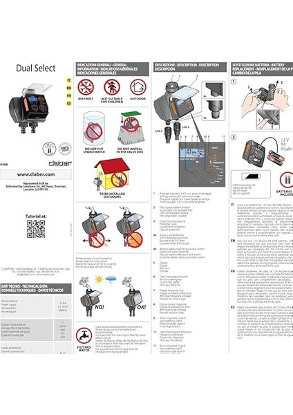 8488 Dual Select, 2 Çıkışlı Otomatik Tımer, 98 Programlı, Sulama Zamanlayıcısı indirimleri