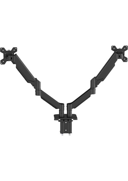 Çift Monitörlü Hareketli Monitör Standı – 13"-32", 75X75MM &amp; 100X100MM Vesa Uyumlu, 8 kg Taşıma Kapasiteli, ±45° Eğimli, Yükseklik Ayarlı