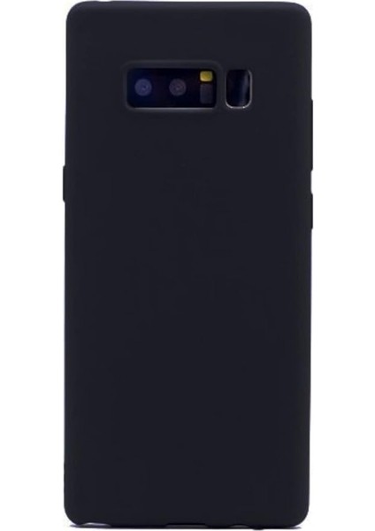 Iletişim Samsung Galaxy Note 8 ile Uyumlu Kapak Mat Siyah Silikon Lux Kılıf