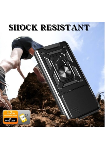 Xiaomi 15 Uyumlu Tank Kılıf Yüzüklü Standlı Extra Darbe Koruma Zırhlı Outdoor Kapak - Gri fiyatları